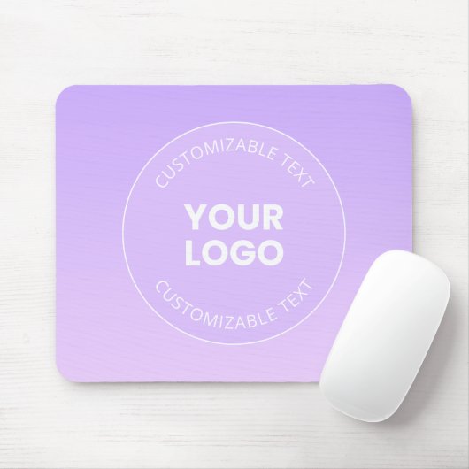 Ihr Logo | Subtile Lavender Ombre Gradient Mousepad (Mit Mouse)