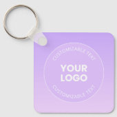 Ihr Logo | Subtile Lavender Ombre Gradient Schlüsselanhänger (Vorderseite)