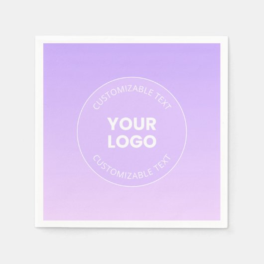 Ihr Logo | Subtile Lavender Ombre Gradient Serviette (Vorderseite)