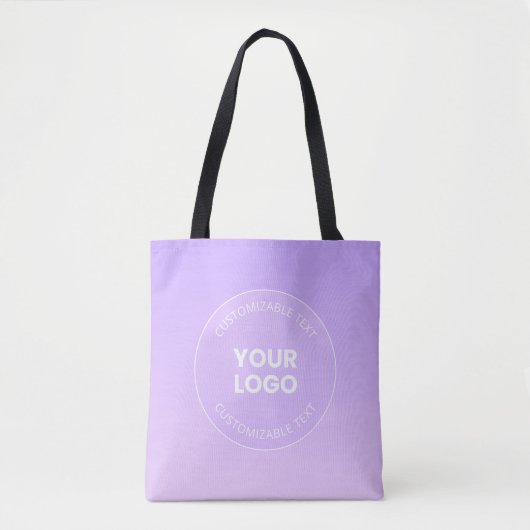 Ihr Logo | Subtile Lavender Ombre Gradient Tasche (Vorderseite)