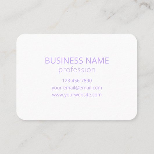 Ihr Logo | Subtile Lavender Ombre Gradient Visitenkarte (Rückseite)