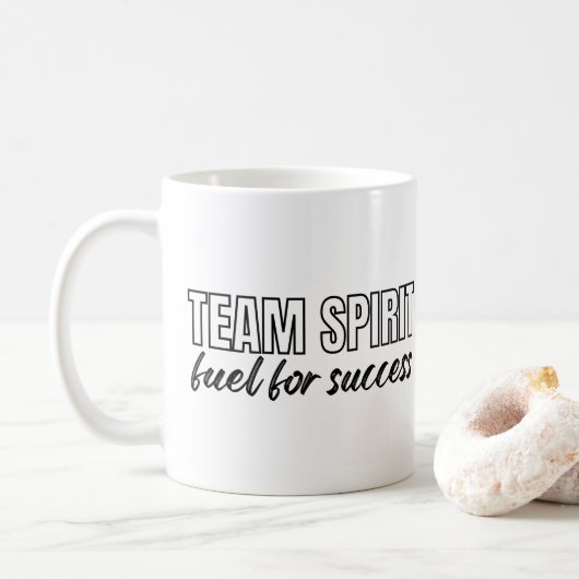 Ihr Logo Team Spirit Inspiration Office-Mitarbeite Kaffeetasse (Mit Donut)