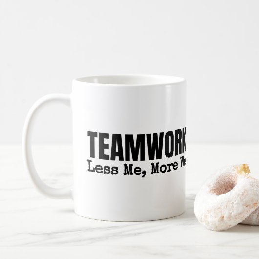 Ihr Logo Teamwork Motivierend Mitarbeiterbüro Gesc Kaffeetasse (Mit Donut)