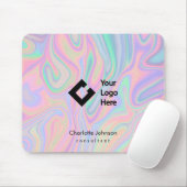 Ihr Logo + Text - Holografische Darstellung Mousepad (Mit Mouse)
