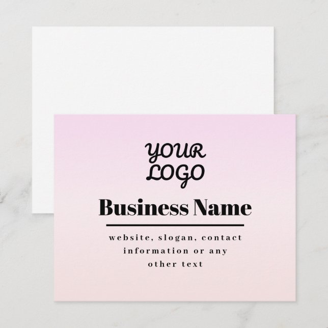 Ihr Logo & Text | Pink & Peach Ombre (Vorne/Hinten)