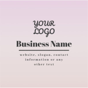 Ihr Logo & Text   Pink & Peach Ombre Aufkleber