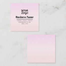 Ihr Logo & Text | Pink & Peach Ombre Begleitkarte