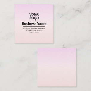 Ihr Logo & Text   Pink & Peach Ombre Begleitkarte