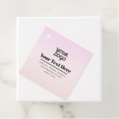 Ihr Logo & Text | Pink & Peach Ombre Geschenkanhänger (Beispiel)