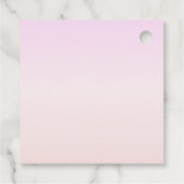 Ihr Logo & Text | Pink & Peach Ombre Geschenkanhänger (Rückseite)