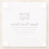 Ihr Logo & Text | Pink & Peach Ombre Glasuntersetzer (Rückseite)