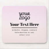 Ihr Logo & Text | Pink & Peach Ombre Mousepad (Vorne)