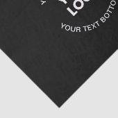 Ihr Logo & Text | Schwarz Seidenpapier (Ausschnitt)