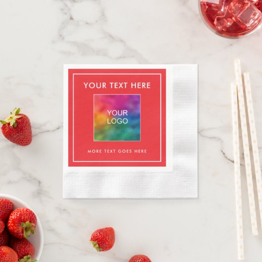 Ihr Logo Text Weihnachten Rot Cocktail Cocktail Serviette (Beispiel)
