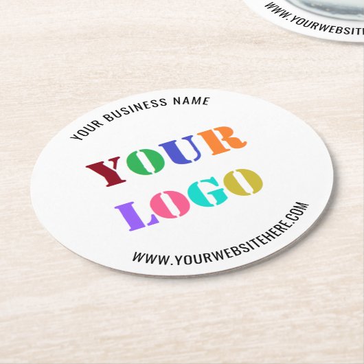 Ihr Logo Text Werbung Business Paper Untersetzer (Angewinkelt)