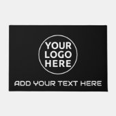 IHR LOGO & TEXT Willkommen benutzerdefinierten Rug Fußmatte (Vorderseite)