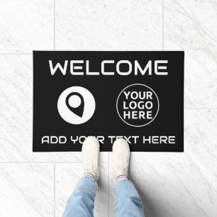 IHR LOGO & TEXT Willkommen Kundenspezifischer Rug  Fußmatte