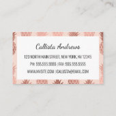 Ihr Logo Tropical Rose Gold Sommer Ananas Visitenkarte (Rückseite)