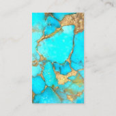 Ihr Logo türkisfarben Stein schwarz Visitenkarte (Rückseite)