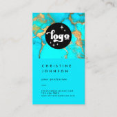Ihr Logo türkisfarben Visitenkarte (Vorderseite)