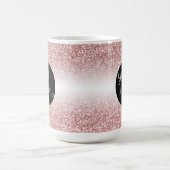 Ihr Logo über Rose Gold und Weiß Ombre Kaffeetasse (Mittel)