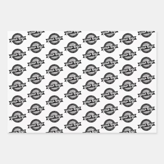 Ihr Logo überall - weißer Hintergrund Geschenkpapier Set (Vorderseite 2)