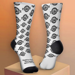 Ihr Logo überall - Weißer Typ - Weiß Socken