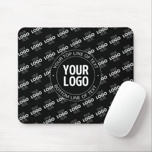 Ihr Logo und anpassbarer Text mit Logomuster Mousepad