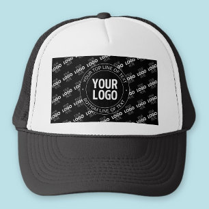 Ihr Logo und anpassbarer Text mit Logomuster Truckerkappe