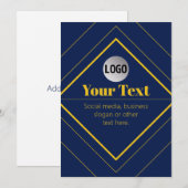 Ihr Logo und anpassbares Design Template (Vorne/Hinten)