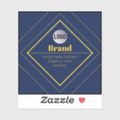 Ihr Logo und anpassbares Design Template Aufkleber (Blatt)