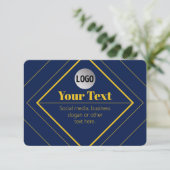 Ihr Logo und anpassbares Design Template Begleitkarte (Stehend Vorderseite)