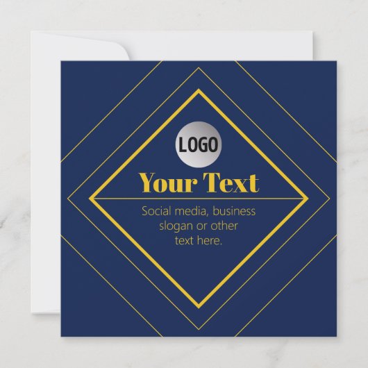 Ihr Logo und anpassbares Design Template Einladung (Vorderseite)