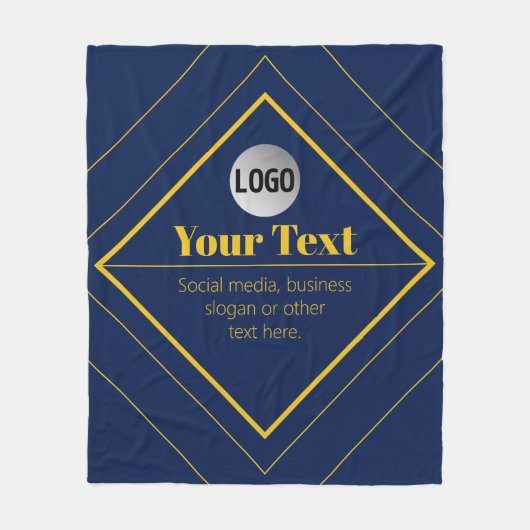 Ihr Logo und anpassbares Design Template Fleecedecke (Vorderseite)