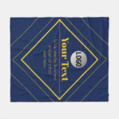 Ihr Logo und anpassbares Design Template Fleecedecke (Vorderseite (Horizontal))