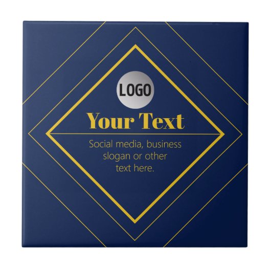 Ihr Logo und anpassbares Design Template Fliese (Vorderseite)