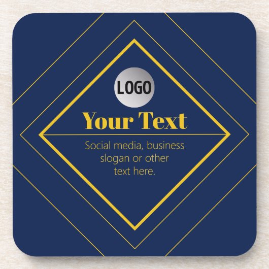 Ihr Logo und anpassbares Design Template Getränkeuntersetzer (Vorderseite)