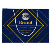 Ihr Logo und anpassbares Design Template Große Geschenktüte (Rückseite)