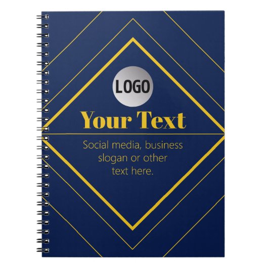 Ihr Logo und anpassbares Design Template Notizblock (Vorderseite)