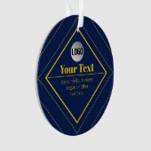 Ihr Logo und anpassbares Design Template Ornament (Vorderseite)