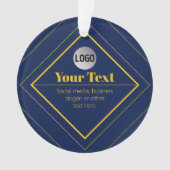 Ihr Logo und anpassbares Design Template Ornament (Vorderseite)