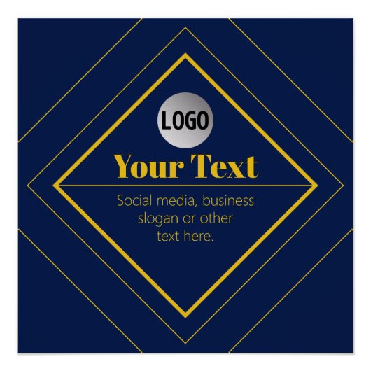 Ihr Logo und anpassbares Design Template Poster (Vorderseite)