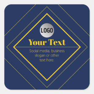 Ihr Logo und anpassbares Design Template Quadratischer Aufkleber