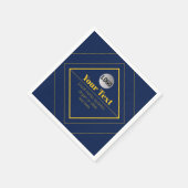 Ihr Logo und anpassbares Design Template Serviette (Ecke)