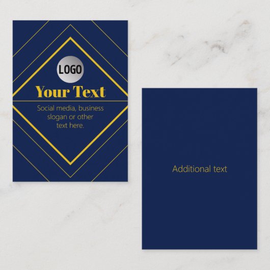 Ihr Logo und anpassbares Design Template Visitenkarte (Vorne/Hinten)