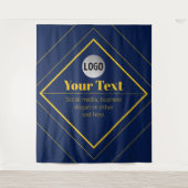 Ihr Logo und anpassbares Design Template Wandteppich (Vorderseite)