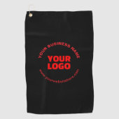 Ihr Logo und bearbeitbarer Rundschreiben, Rot oder Golfhandtuch (Vorderseite)