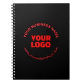 Ihr Logo und bearbeitbarer Rundschreiben, Rot oder Notizblock (Vorderseite)