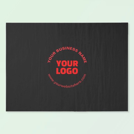 Ihr Logo und bearbeitbarer Rundschreiben, Rot oder Seidenpapier