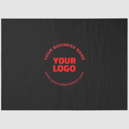 Ihr Logo und bearbeitbarer Rundschreiben, Rot oder Seidenpapier (Vorderseite)